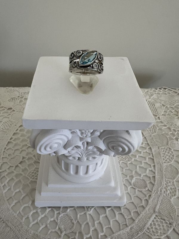 Blue Topaz Scroll Ring Blue Topaz Scroll Ring