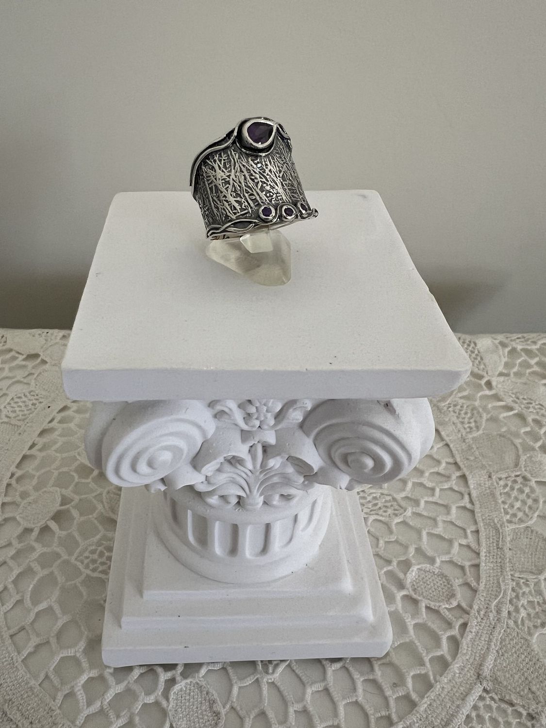 Amethyst Wide Band Ring Amethyst Wide Band Ring