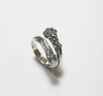Cubic Zirconia Rose Wrap Ring Cubic Zirconia Rose Wrap Ring