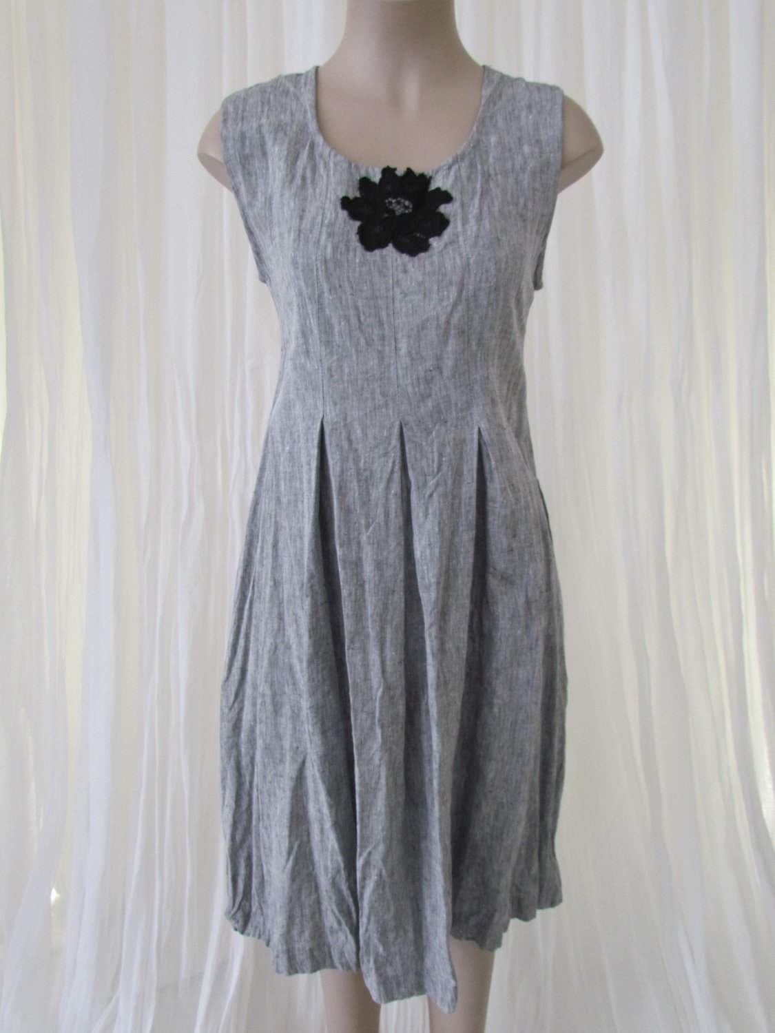 Black Marl linen dress