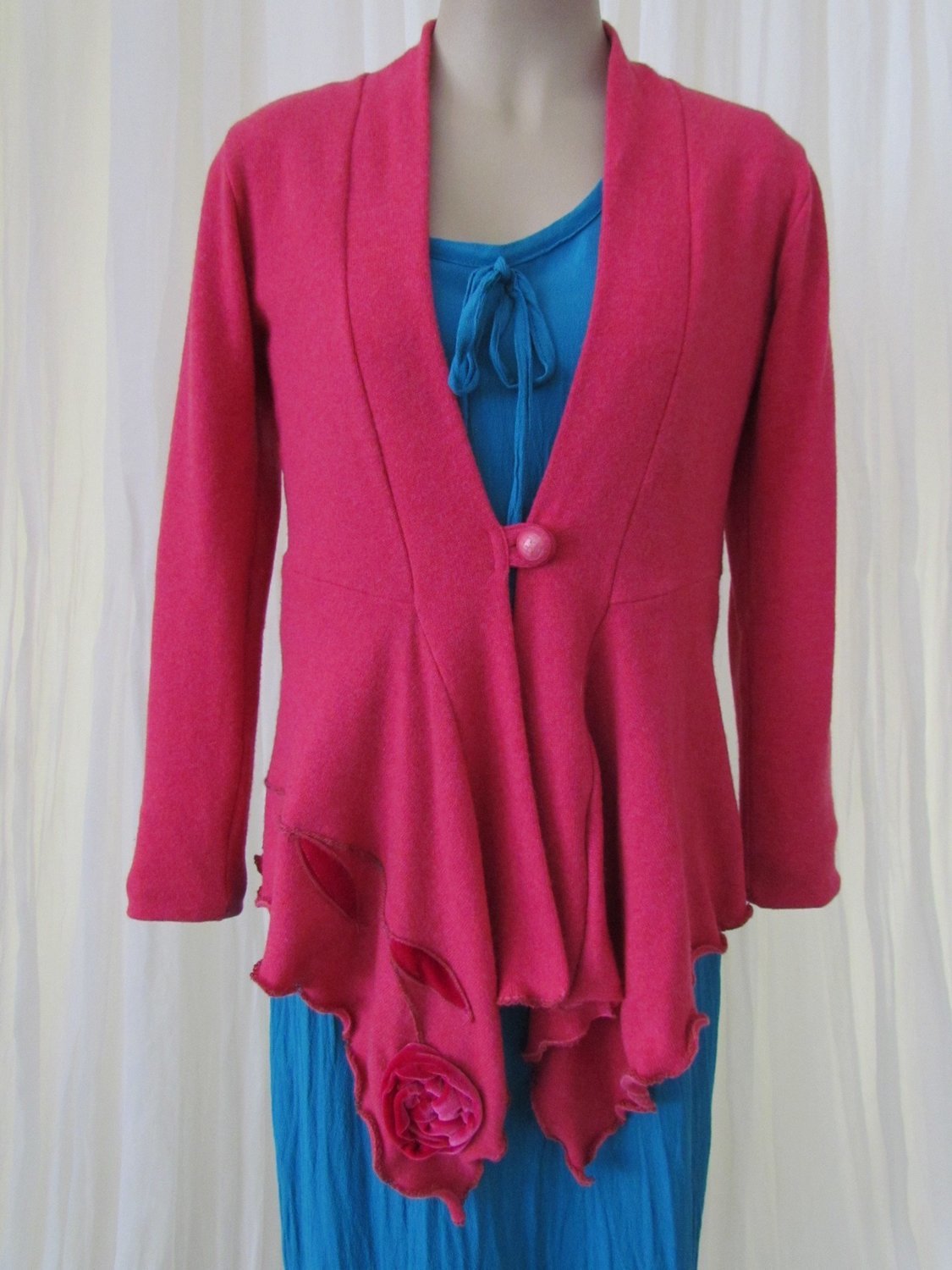 Pink wool cardigan