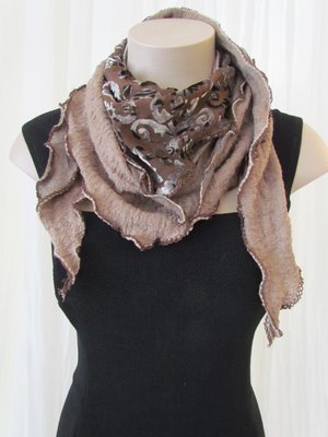 Brown wool shawl