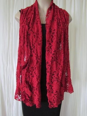 Red Lace Shawl