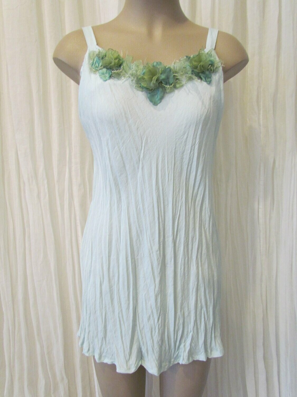 Aqua Satin Singlet Aqua Satin Singlet