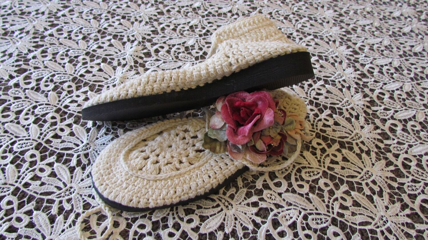 Natural Handmade Crochet Shoes Natural Handmade Crochet Shoes