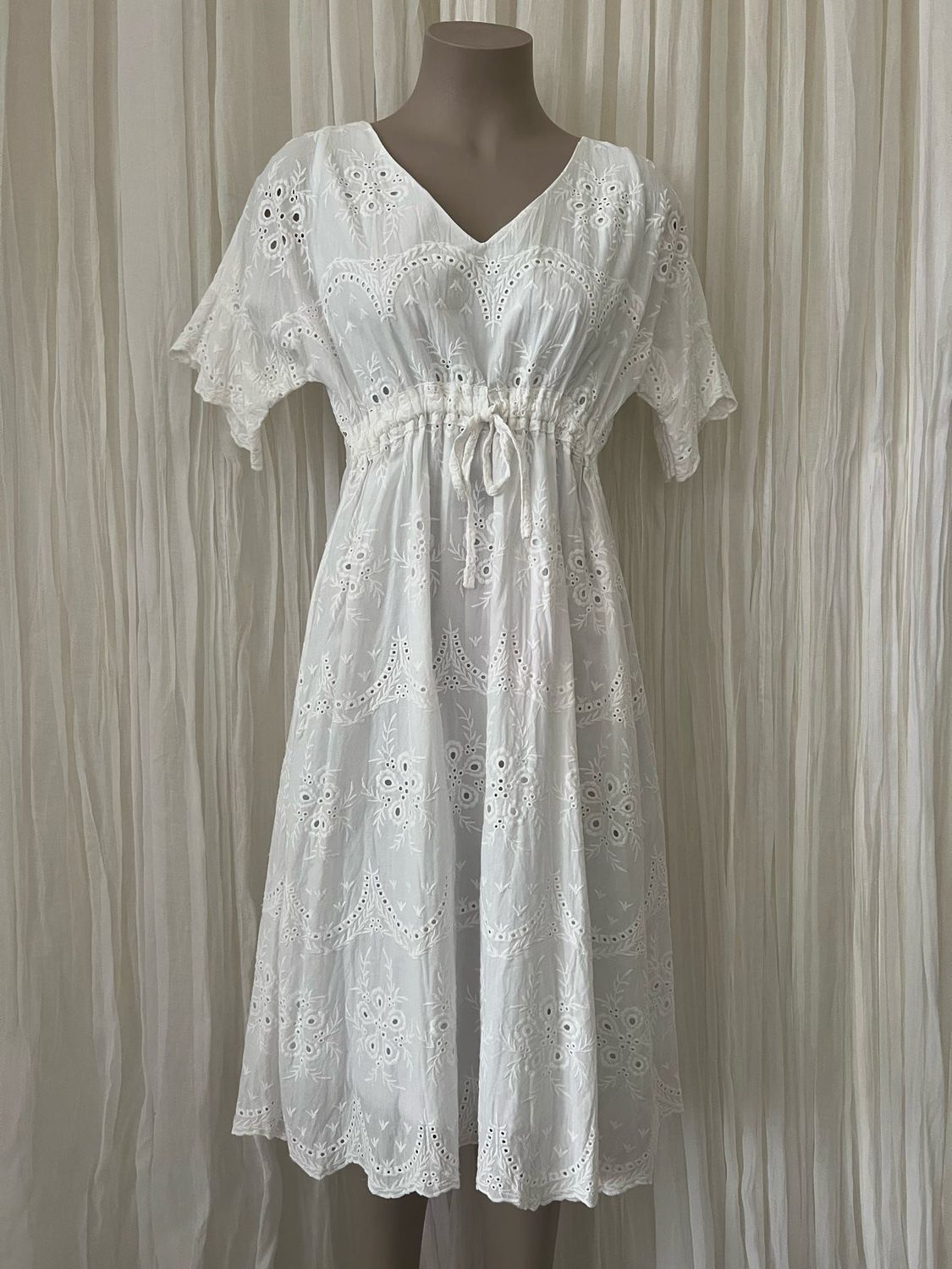 White Embroidery Anglaise Dress