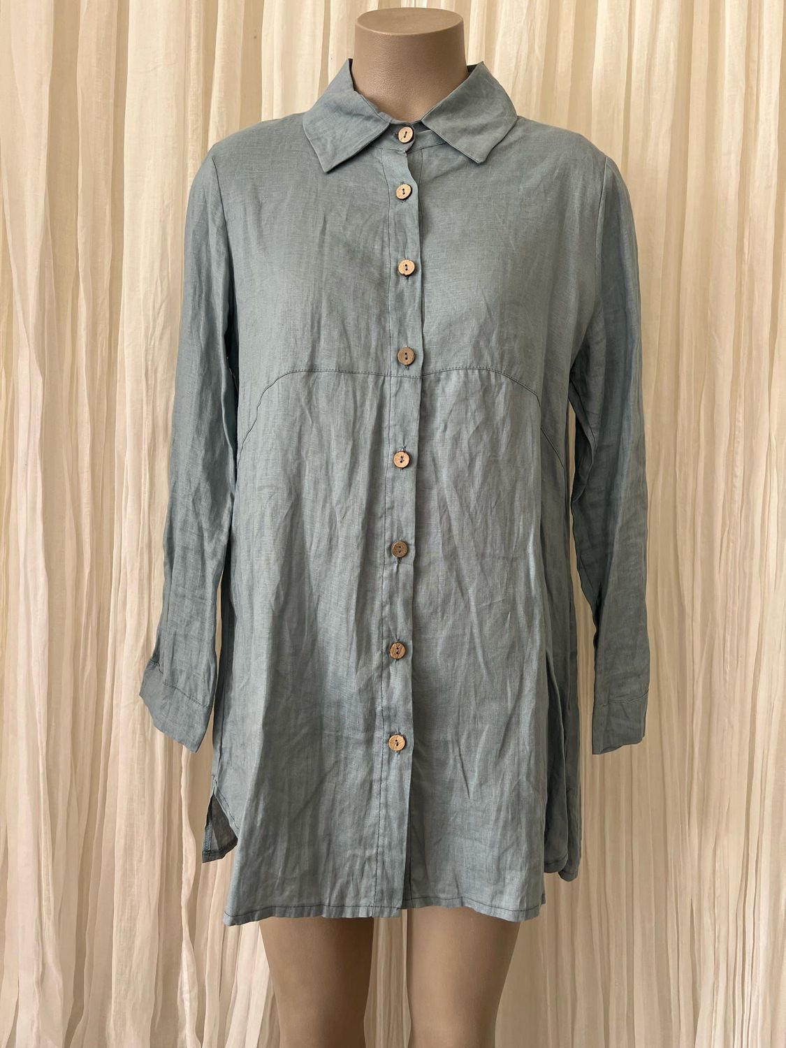 French Blue Linen Shirt