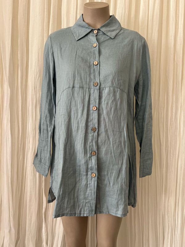 French Blue Linen Shirt