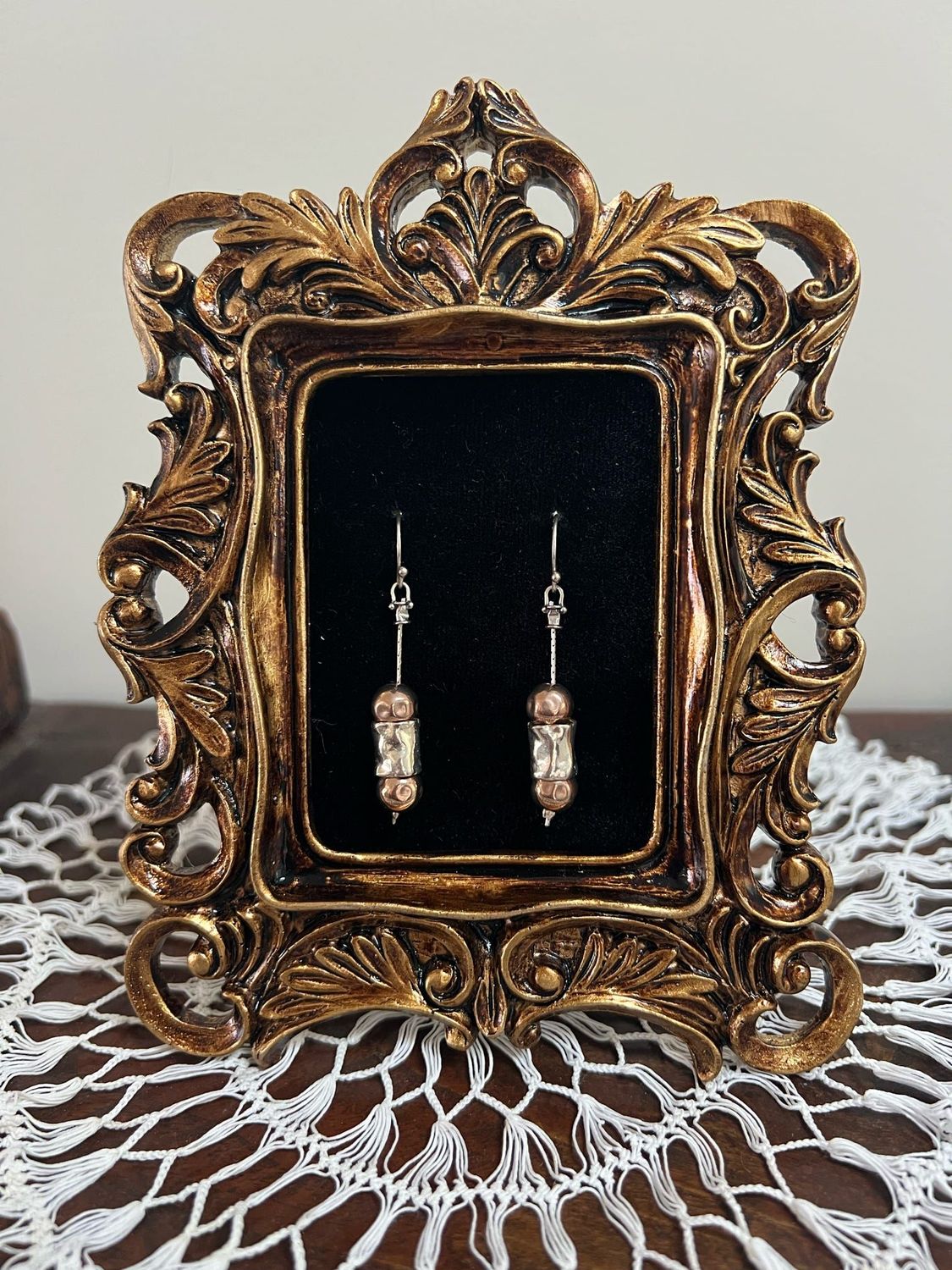 Silver & Rose Gold Earrings Silver & Rose Gold Earrings