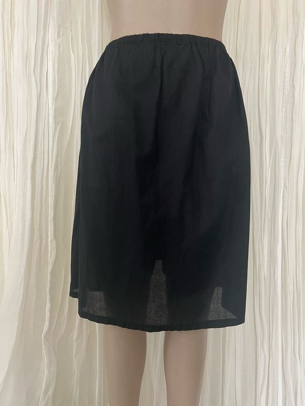 Black Cotton Lawn Half Slip