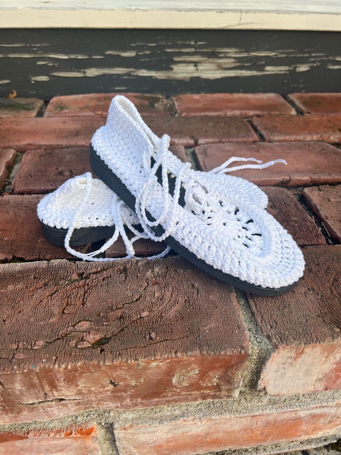 White Crochet Shoes