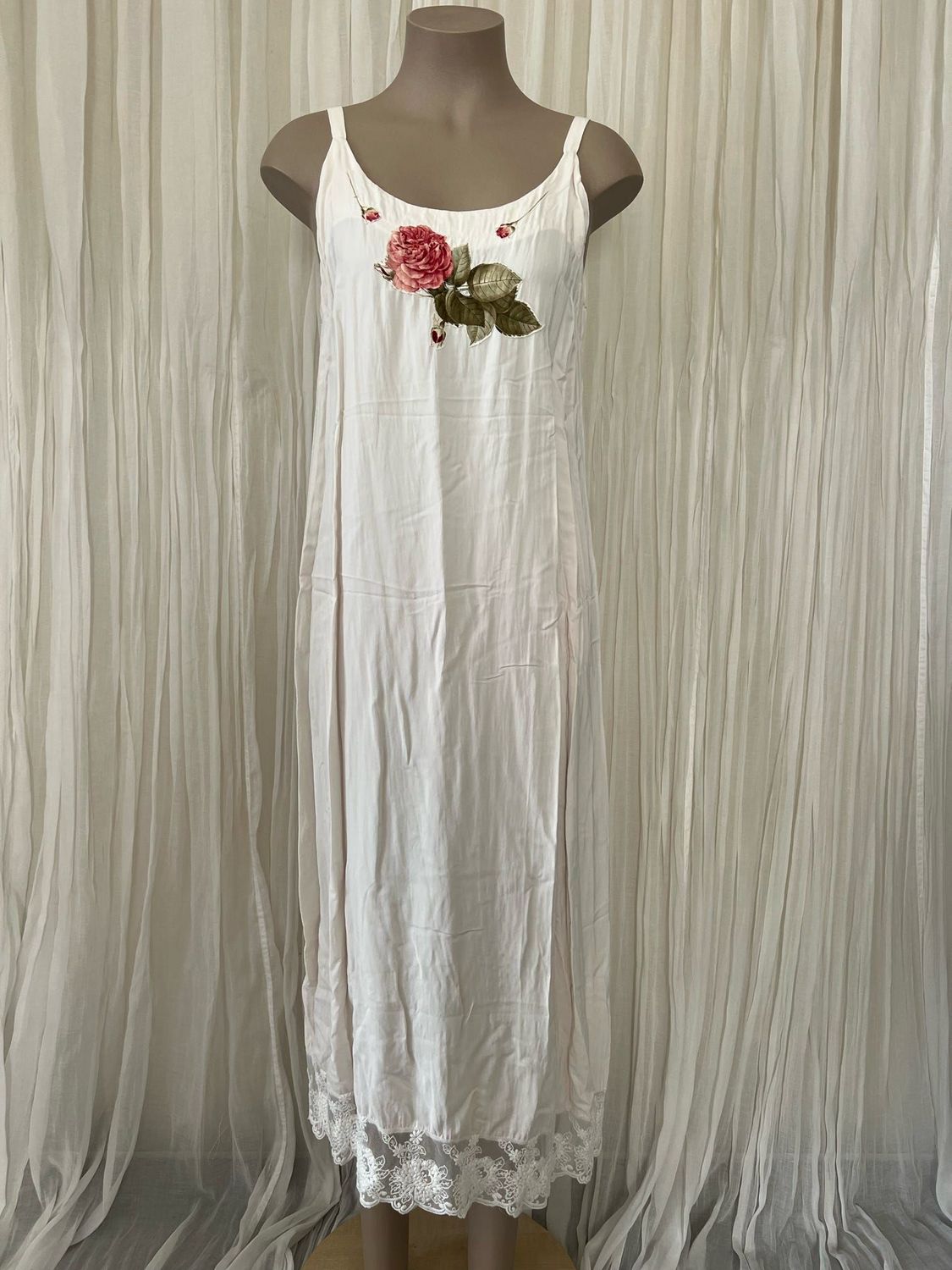 White Applique Lace Dress