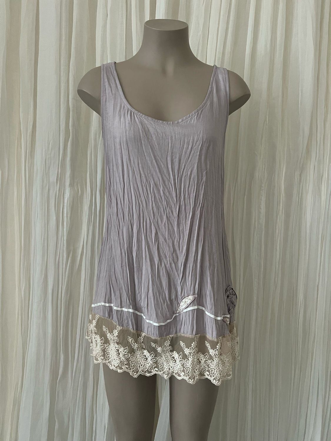 Musk Satin Singlet Top