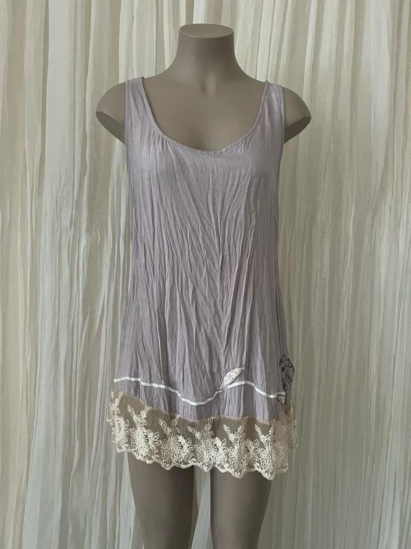 Musk Satin Singlet Top