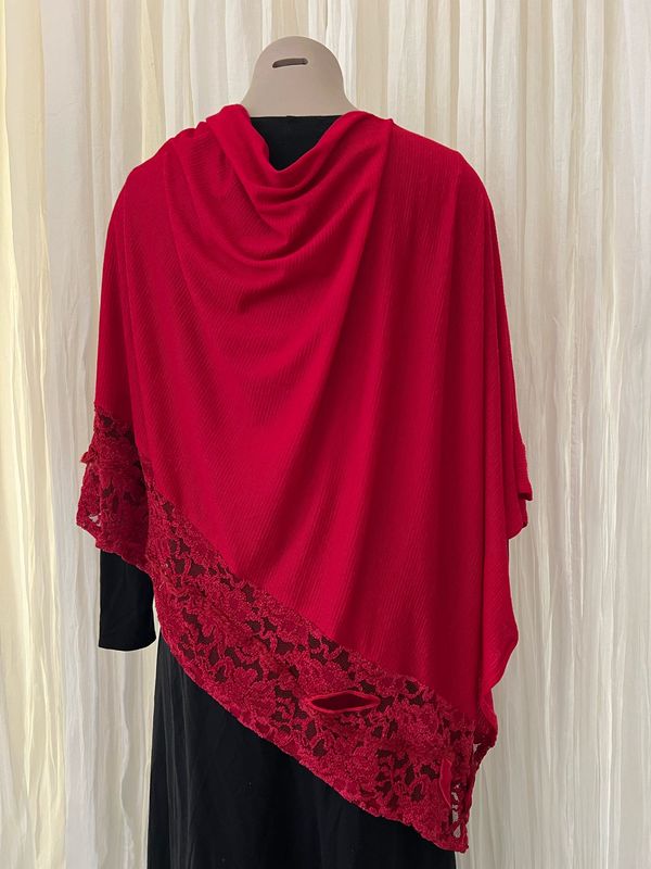 Red Merino Shawl