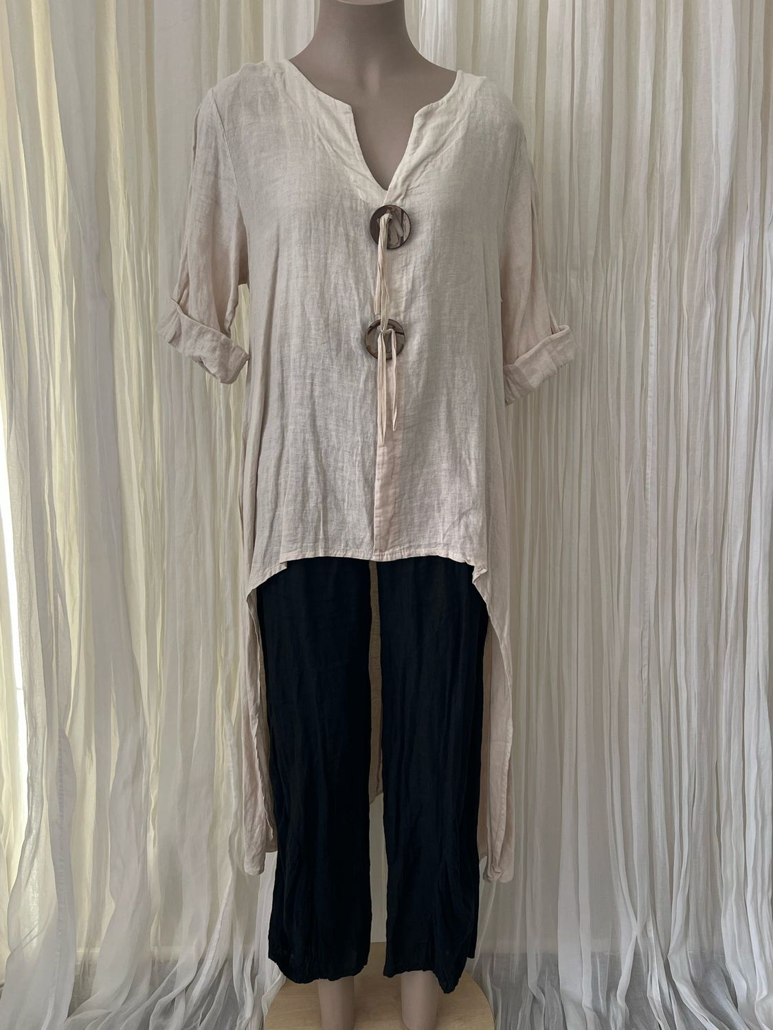 Beige Linen Overdress/Top