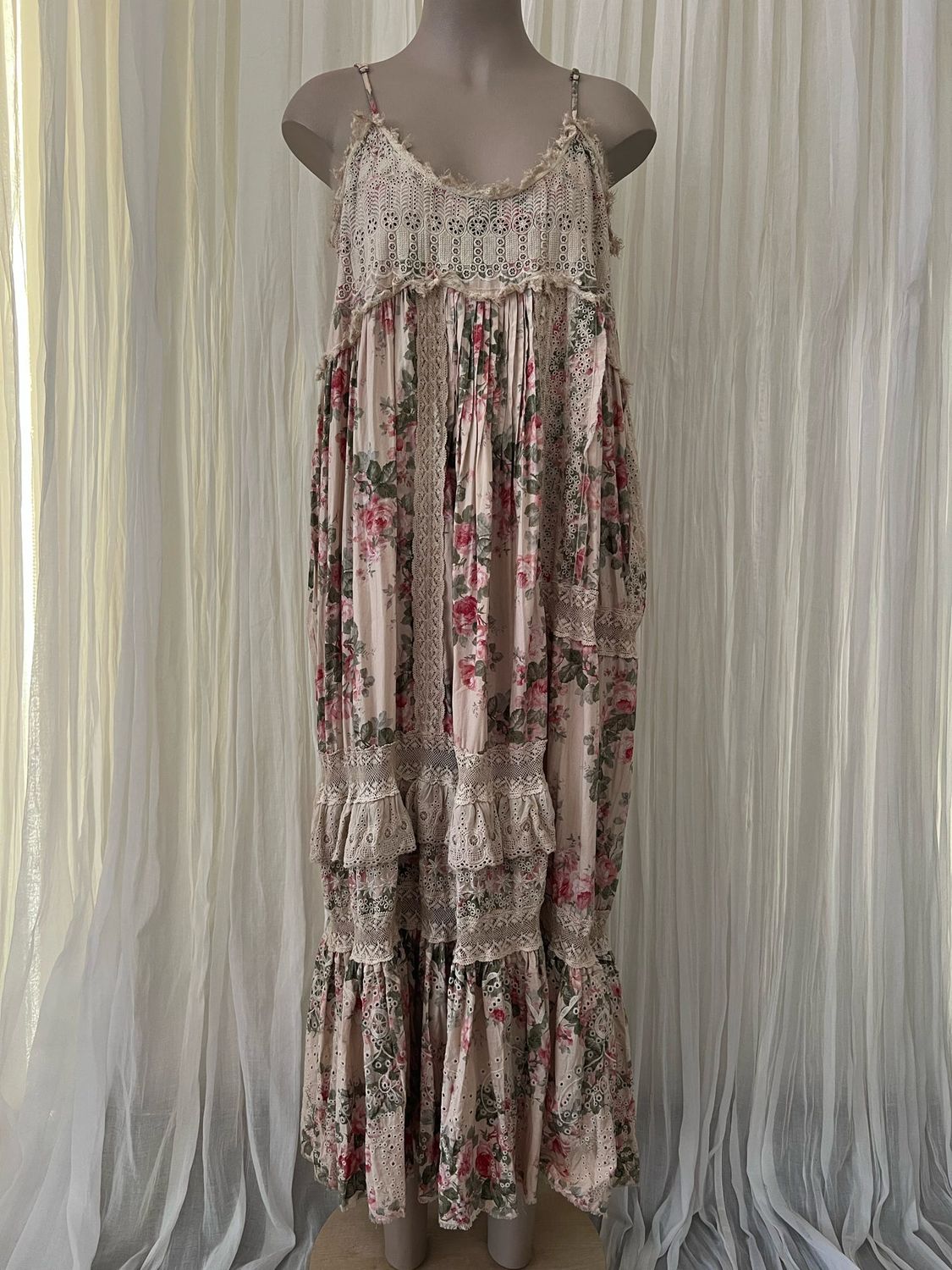 Floral Cotton Layered Dress Floral Cotton Layered Dress