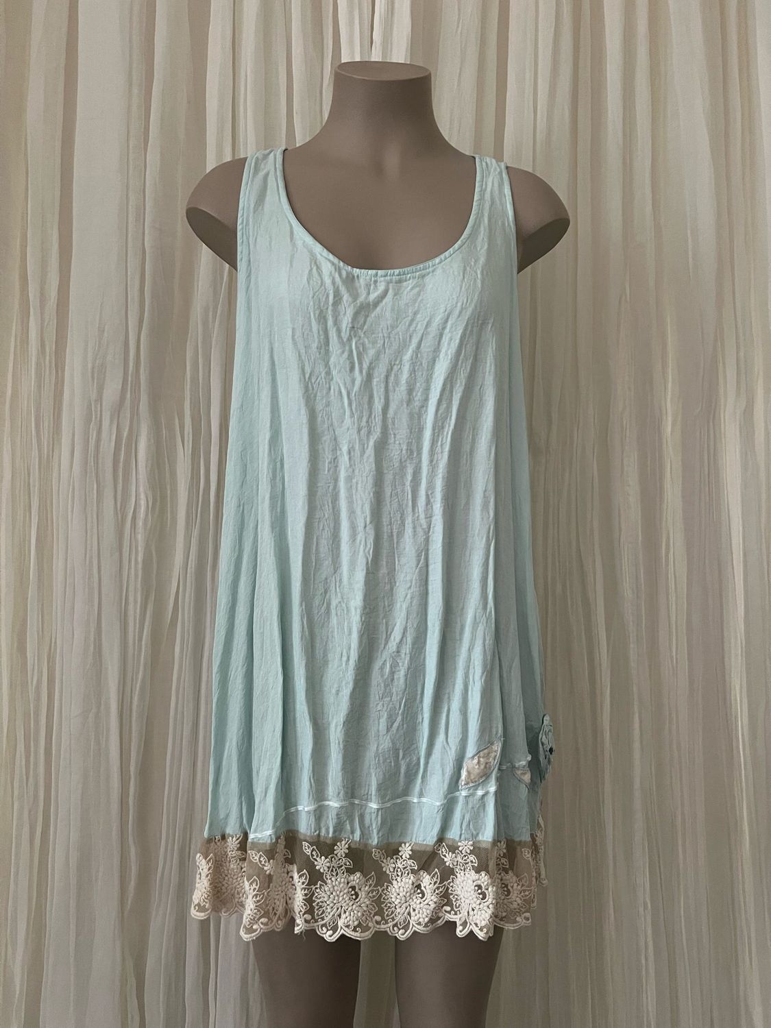 Aqua Satin Singlet Aqua Satin Singlet
