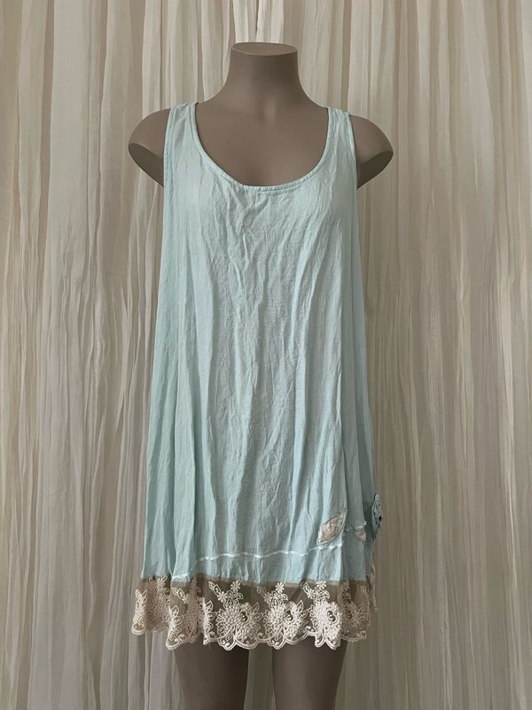 Aqua Satin Singlet Aqua Satin Singlet