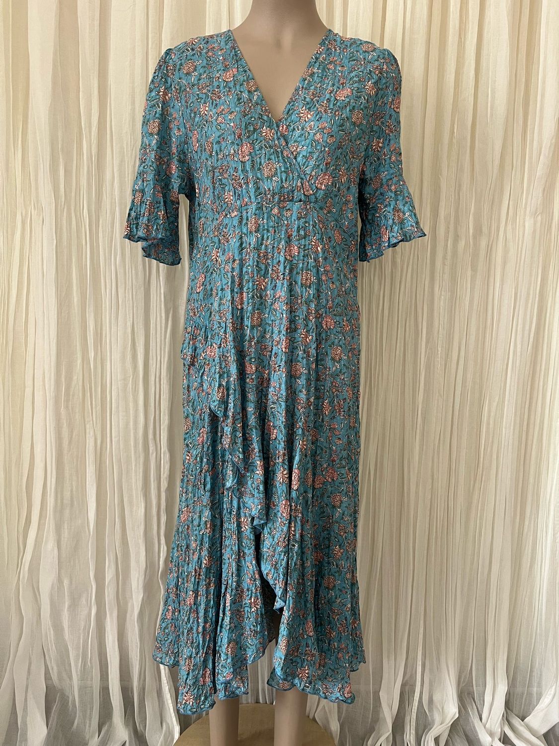 Cornflower Cotton Floral Dress Cornflower Cotton Floral Dress