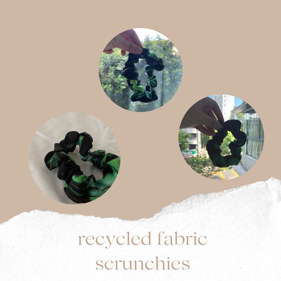 recycled fabric scrunchies