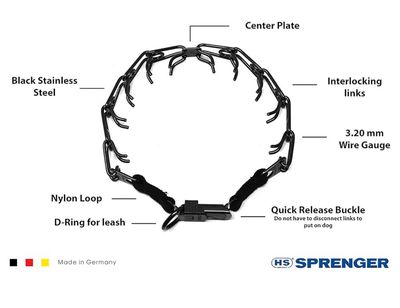 Herm Sprenger Ultra Plus 3.2mm Prong Collar With ClicLock