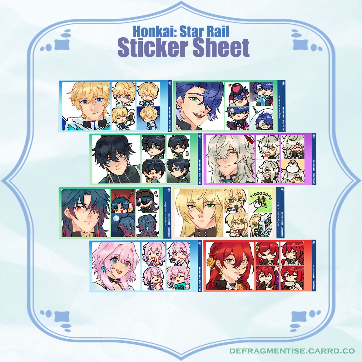 Honkai Star Rail - Sticker Sheet