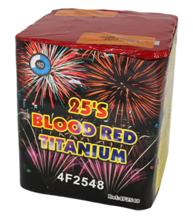 Blood Titanium 25 TIROS 25mm com flash vermelho