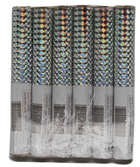 Pack 6 Tochas Fogo frio Prateadas 18 cm
