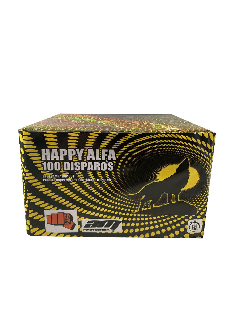 Bateria Happy Alfa 100 efeitos 16mm multicolores