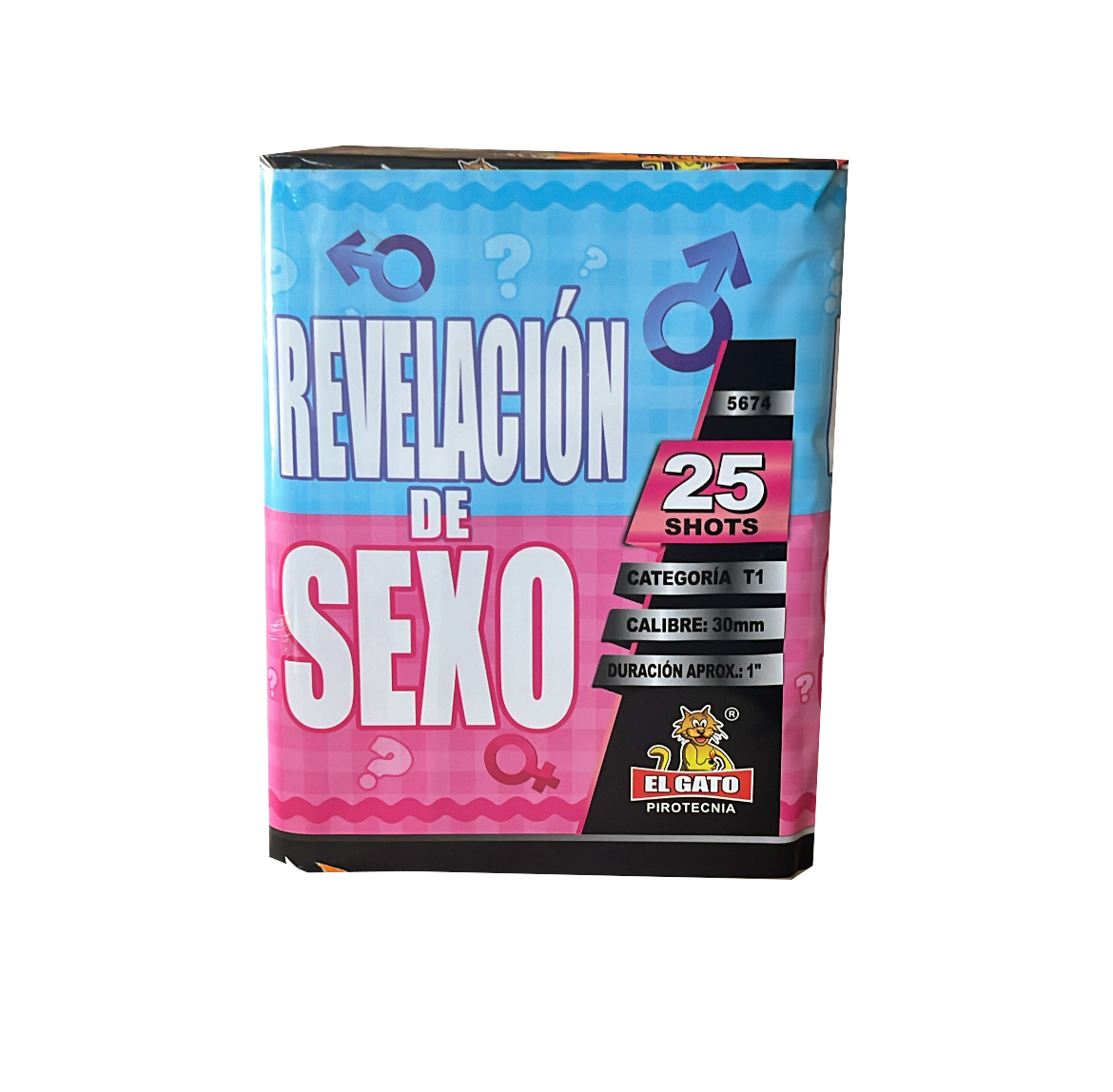 Bateria 25 Disparos Fumo Rosa