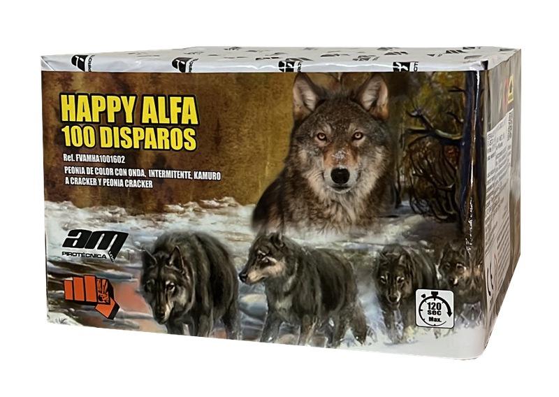 Bateria Happy Alfa 100 efeitos 16mm multicolores