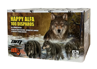 Bateria Happy Alfa 100 efeitos 16mm multicolores