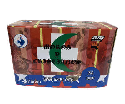 Bateria 36 efeitos 16mm multicolores Bateria 36 efeitos 16mm multicolores