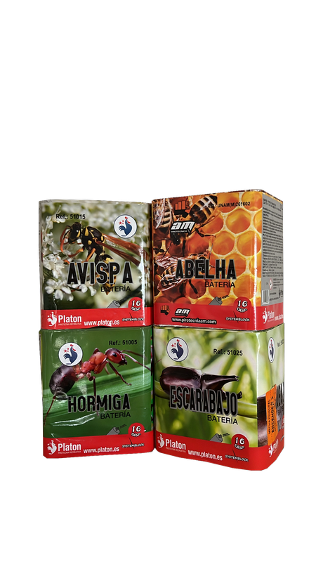 Bateria Sortida 16 efeitos multicolores 25mm Bateria Sortida 16 efeitos multicolores 25mm