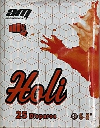 Bateria de FUMO HOLLY 25 disparos LARANJA