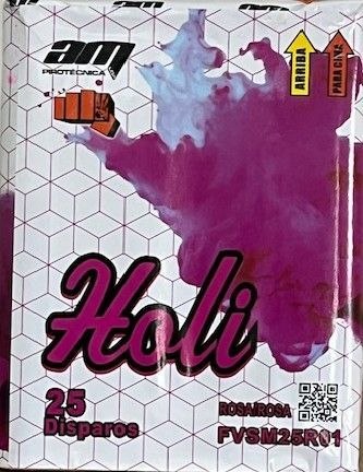 Bateria de FUMO HOLLY 25 disparos ROSA
