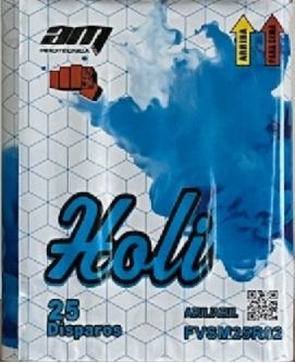Bateria de FUMO HOLLY 25 disparos AZUL