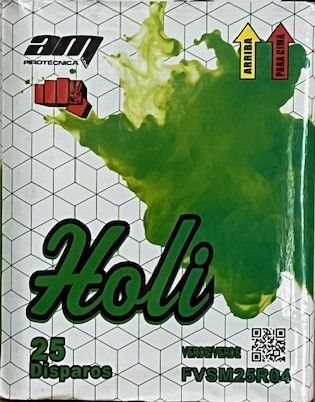 Bateria de FUMO HOLLY 25 disparos VERDE