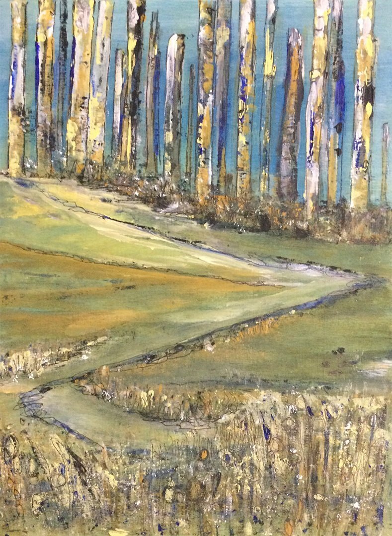 "Follow the Path" Original Acrylic on Wood