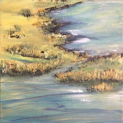 "Marsh Waters" Original landscape on canvas