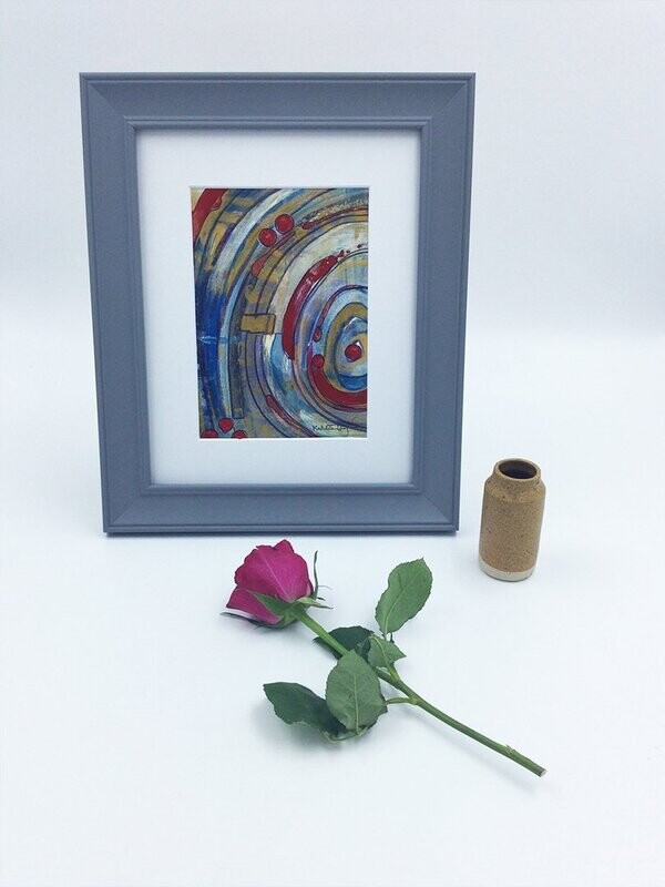 "Circles of Life" Abstract Acrylic Framed