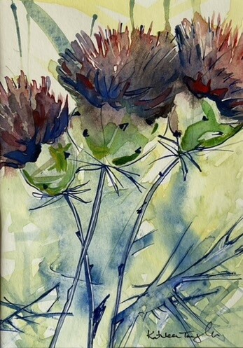 Large Print of "Green Thistles"