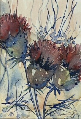 Print of "Thistles in Blues"