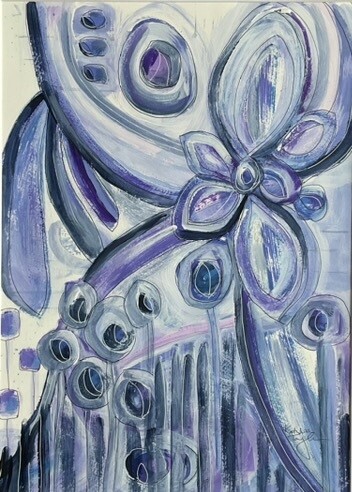 Large Print of "Flowers in Solitude" Abstract