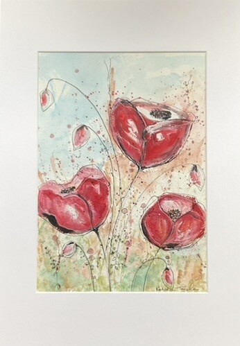 SOLD"Poppies in the Field" Original
