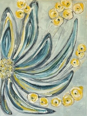 Original Abstract "Sea flowers" Acrylic