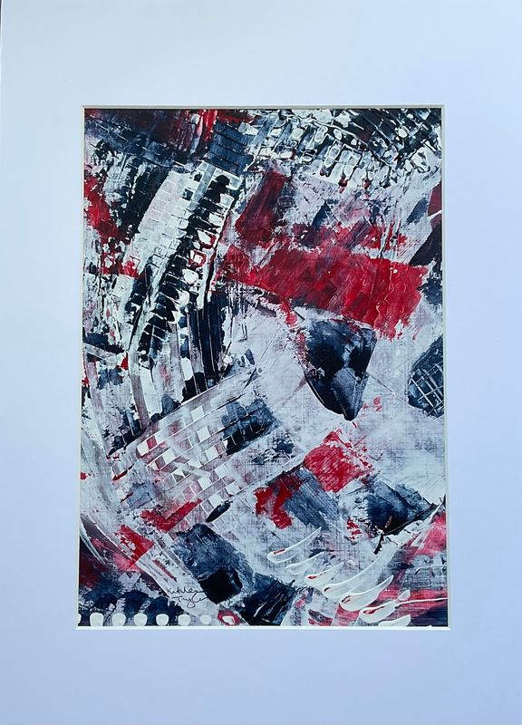 Abstract Acrylic "War Zone"