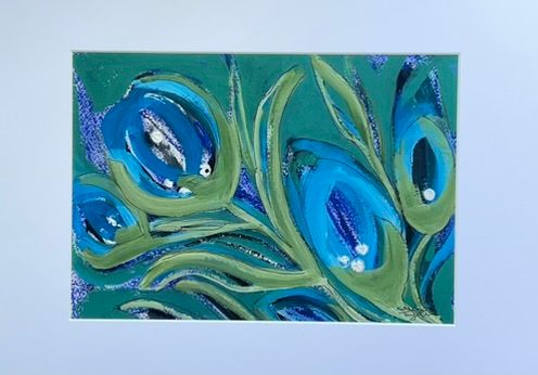Special Price Original "Blue Hedgerow" Acrylic