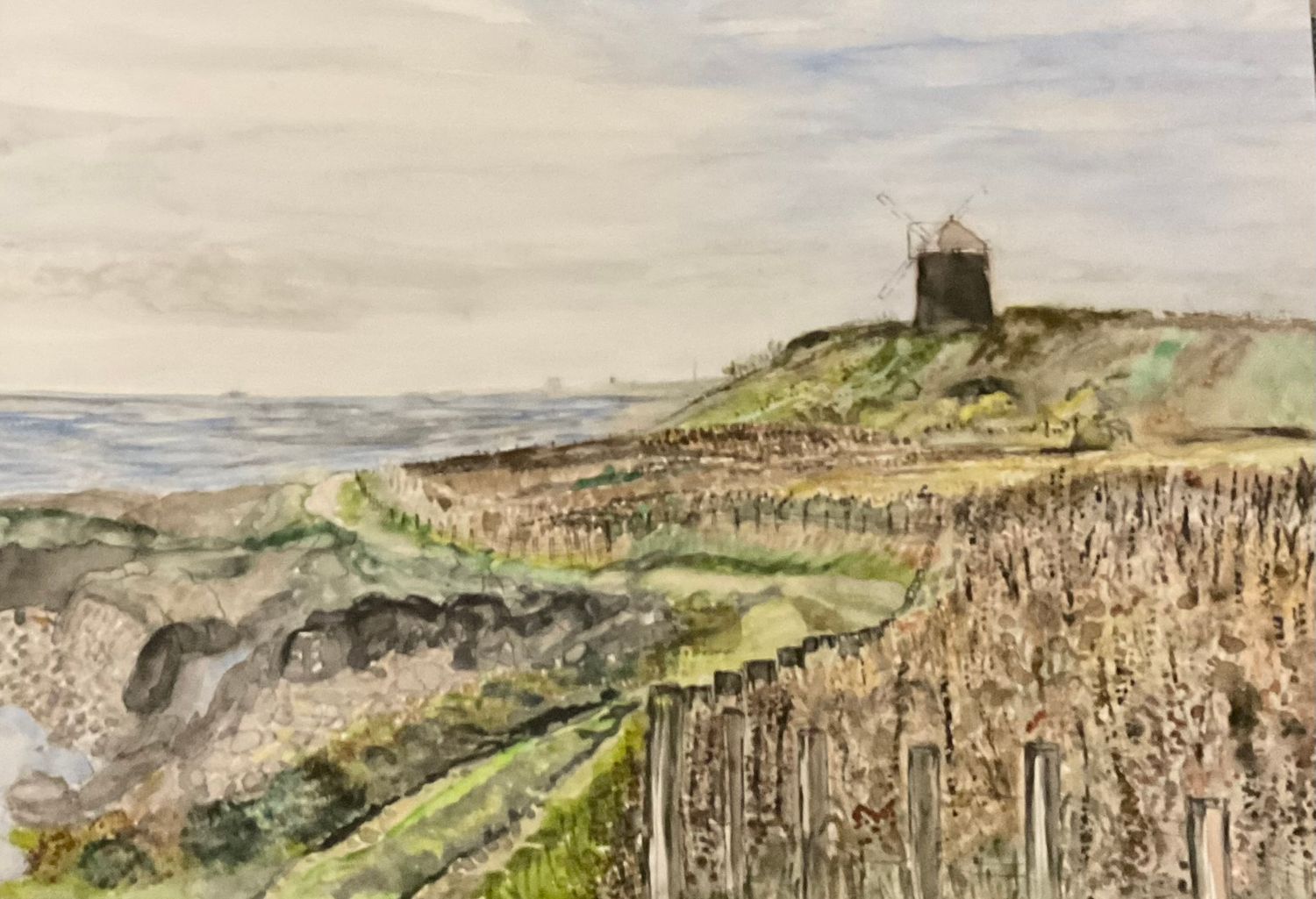 Original Watercolour and Ink "Fife Coastal Path to St Monans"